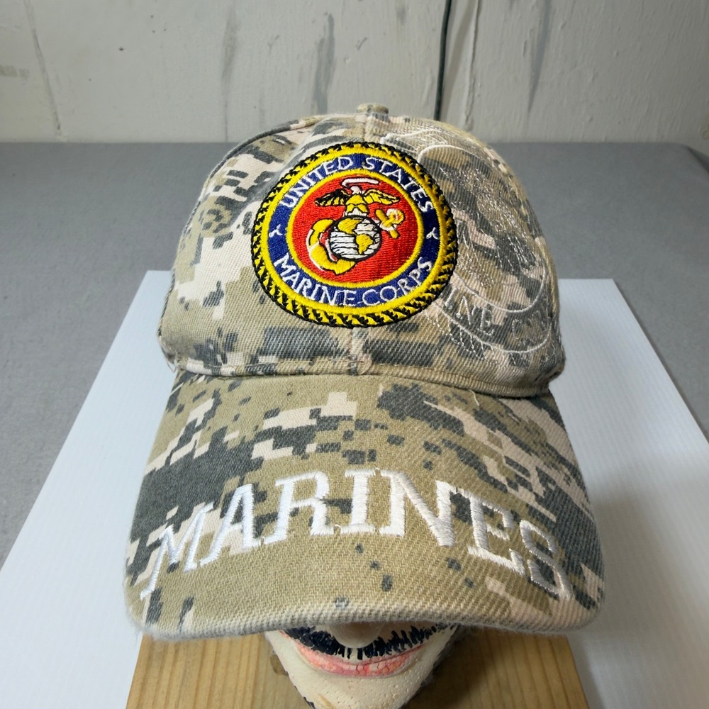 United States Marine Corps Digital Camo Baseball Cap Embroidered Logo Adjustable